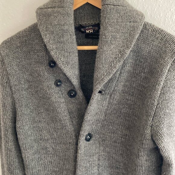 Men's Double R RRL Ralph Lauren Shawl Neck Wool Cardigan‎ Sweater - Picture 2 of 5